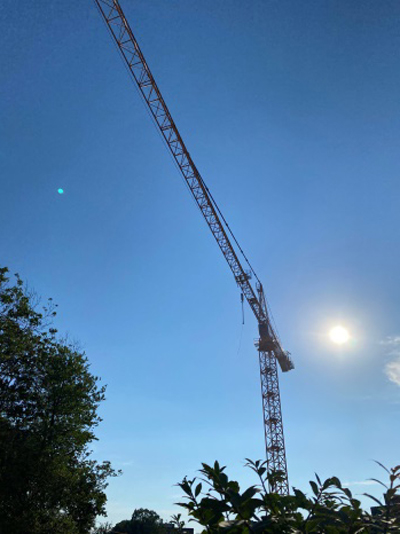 Downtown New Rochelle Construction Crane