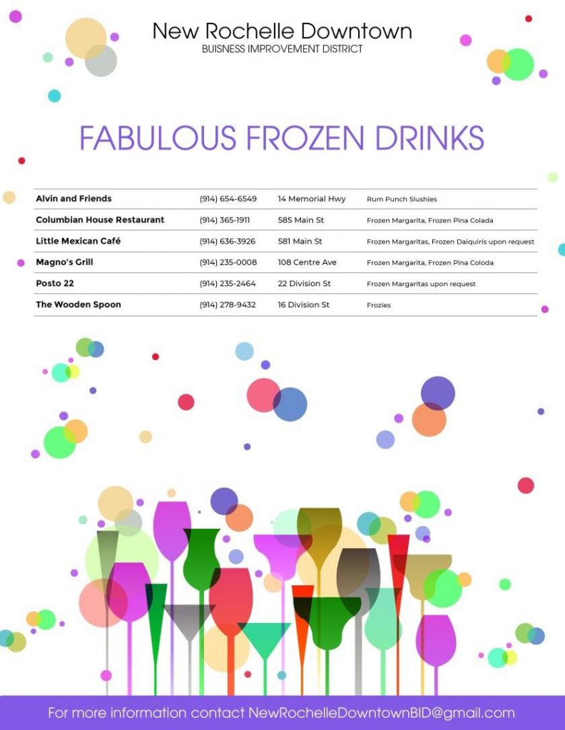 Frozen Drink Menu