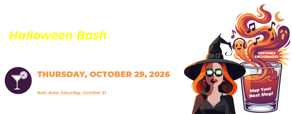 bar crawl graphic Plaza Night Bar Crawl
